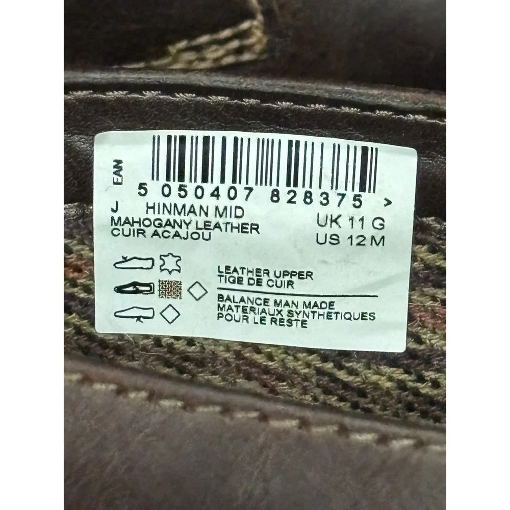 Clarks Hinman Mid Mahogany Leather Cap Toe Chukka Boots Mens 12 M Brown Lace Up